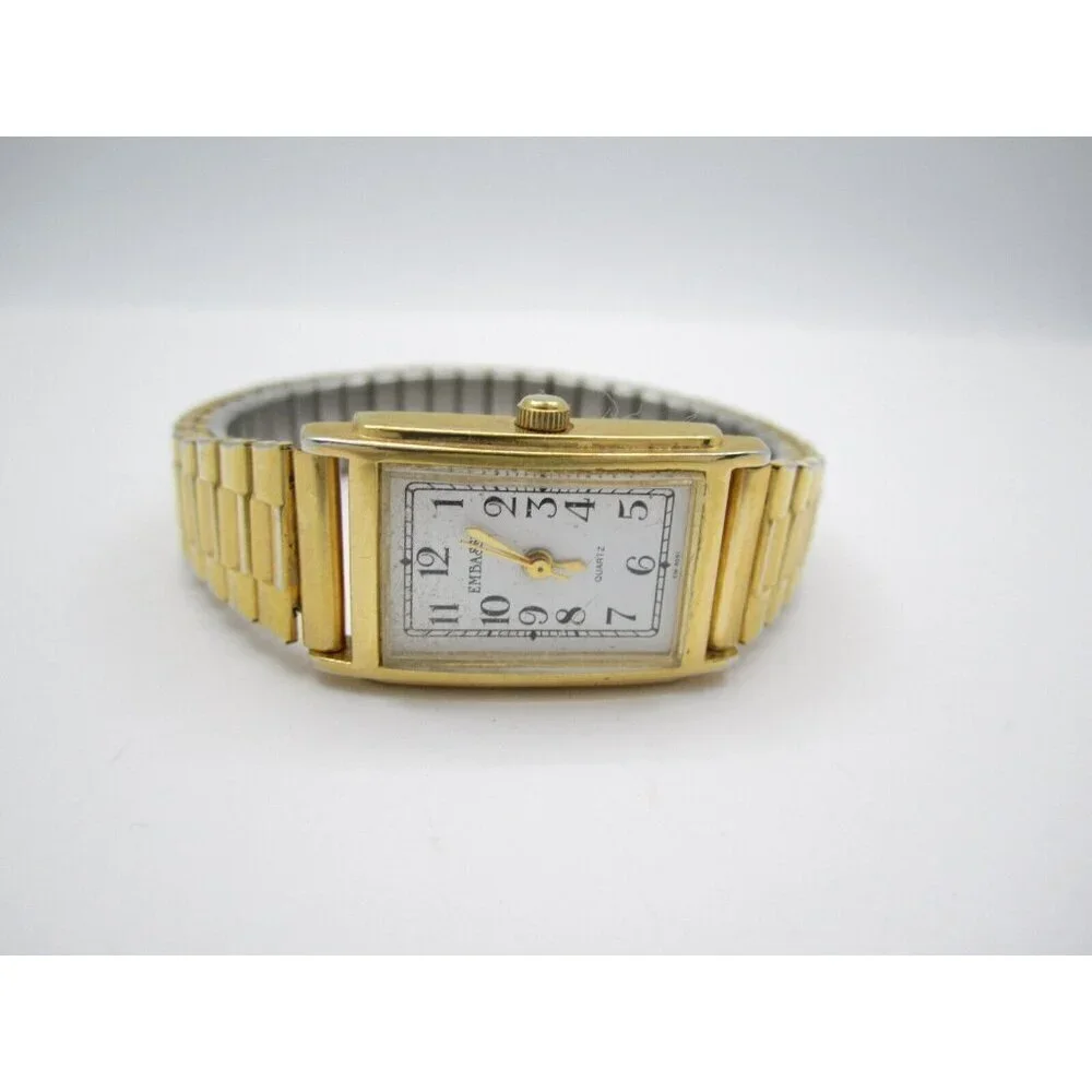 Women Embassy Quartz WR Analog 18mm Tank Watch (H612) 